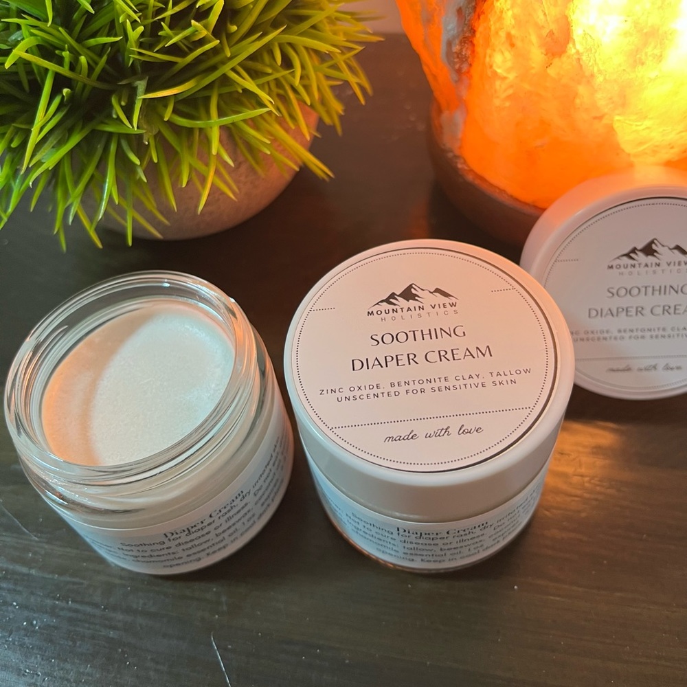 Soothing diaper cream/ Artisan Bum Balm with zinc oxide and bentonite clay